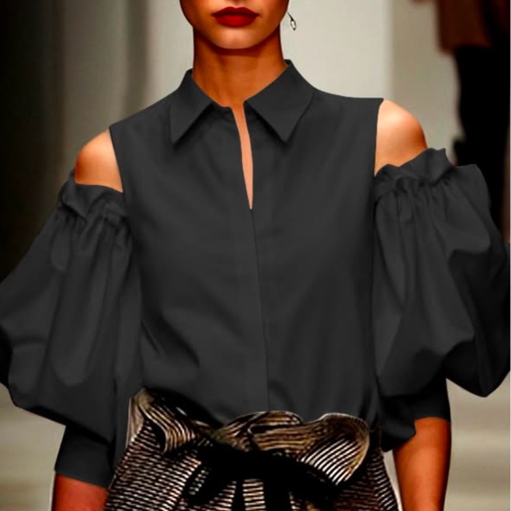 Elegant Black Women's Top